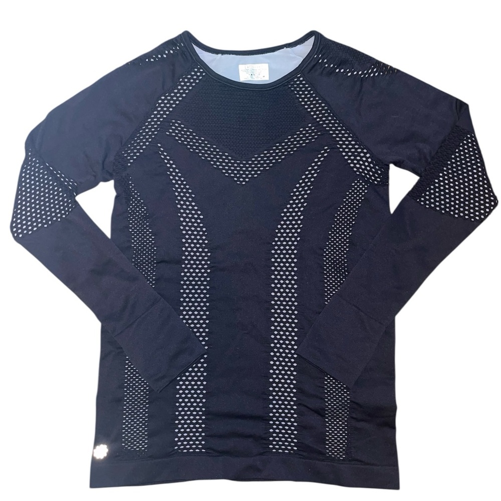Athleta Black Long Sleeve Athletic Top